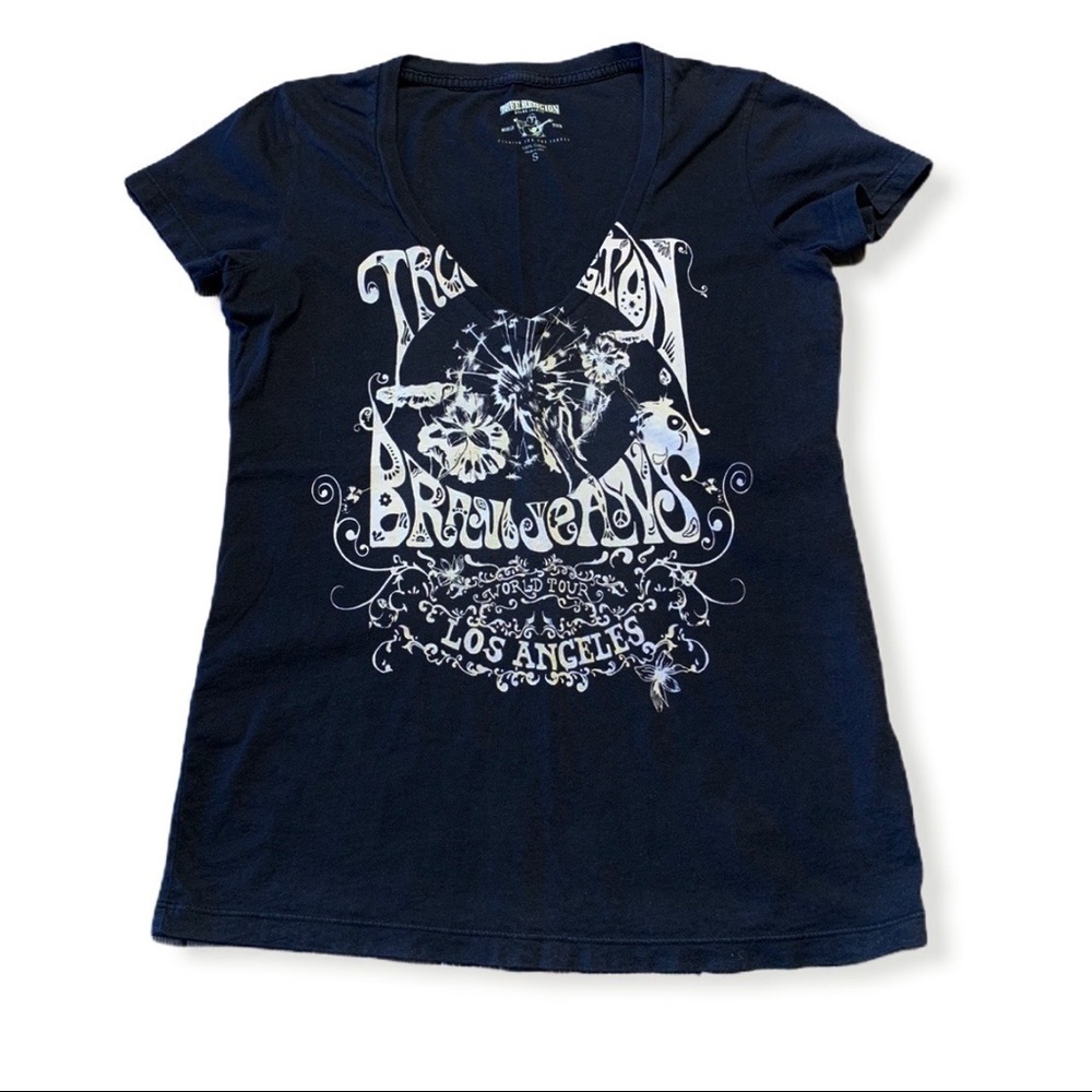 True Religion Brand Jeans Los Angeles Deep V-Neck